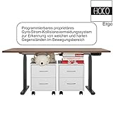 HOKO® Ergo-Work-Table Höhenverstellbarer Schreibtisch, Tischfüße Premium Weiß, elektrisch. Ergonomisches Arbeiten im Sitzen und im Stehen! Mit digitaler LED Memory Speicher Steuerung. - 6