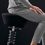 aeris Swopper New Edition Ergonomischer Hocker mit Gleitern – Dynamischer Bürostuhl für einen gesunden Rücken – Vielseitiger Bürohocker und Sitztrainer – 45-59 cm Sitzhöhe, Feder Standard - 6