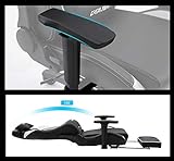 Dowinx Gaming Stuhl Ergonomischer Racing Stil Lehnstuhl mit Massage Lordosenstütze, Büro Sessel für Computer-PU-Leder-E-Sport-Gamer Stühle mit Ausziehbarem Fußraste (schwarz&weiß) … - 2