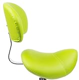 1stuff® Sattelhocker Sattelstuhl MULY BIGBACK - ergonomisches Sitzen bis ca. 74cm - Rollhocker Arzthocker Arbeitshocker Praxishocker Drehhocker (apfelgrün mit Lehne) - 6