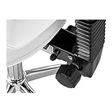 Physa Sattelstuhl mit Rollen ergonomischer Rollstuhl mit Rückenlehne Drehstuhl Arbeitsstuhl Berlin White (weiß, höhenverstellbar, 360°-drehbar) - 3