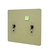 Mendler Akustik-Tischtrennwand HWC-G75, Büro-Sichtschutz Schreibtisch Pinnwand, doppelwandig Stoff/Textil - 65x60cm grün - 2