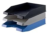 HAN Briefablage KLASSIK KARMA – 10 STÜCK, umweltfreundliche Briefablage aus 80-100% Recyclingmaterial, BLAUER ENGEL zertifiziert, für Unterlagen bis Format A4/C4, öko-blau, 10278-16 - 3