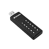 VERBATIM 49429 Keypad Secure USB-Stick I USB-3.2 Gen 1 I 128GB I Speicherstick mit Passcodeschutz & Verschlüsselung I inkl. USB-A Verlängerungskabel I USB-3 für Laptop Notebook & Co I schwarz - 3