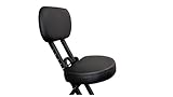 Stehhilfe Stehhocker Stehsitz Sitz Sitzhilfe Stehstütze mit 6 cm ergonomischer Polster bis 130 kg belastbar schwarz NEUHEIT - 5