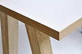 Amazon Marke - Movian Stanberg - Schreibtisch mit zwei Schubladen, 140 x 110 x 76 cm, Kerneiche/Weiß-Effekt - 6