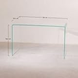 SKLUM Schreibtisch aus transparentem Glas Hista Durchsichtig - 8