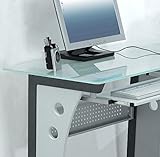 YELLOO Mod. Office Eck-Schreib Tisch Glas Büro Table Bureau PC Ordinateur - 3