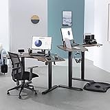 FITUEYES Höhenverstellbarer Eckschreibtisch Elektrisch, L-förmiger Schreibtisch mit Kopfhörerhaken, Sitz-Steh-Schreibtisch für Büro und Zuhause, 120 x 45 cm, Nussbaum und Schwarz - 3