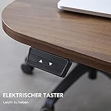 FITUEYES Höhenverstellbarer Eckschreibtisch Elektrisch, L-förmiger Schreibtisch mit Kopfhörerhaken, Sitz-Steh-Schreibtisch für Büro und Zuhause, 120 x 45 cm, Nussbaum und Schwarz - 6