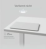 Desktronic Tischplatte 120x60 cm Schreibtischplatte – Perfekt für höhenverstellbare Schreibtische, Esstische und mehr – Made in Europe – 25 mm stabile Tischplatte langlebig (Weiß) - 2