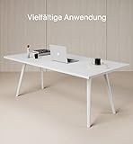 Desktronic Tischplatte 120x60 cm Schreibtischplatte – Perfekt für höhenverstellbare Schreibtische, Esstische und mehr – Made in Europe – 25 mm stabile Tischplatte langlebig (Weiß) - 4