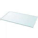 vidaXL Tischplatte Gehärtetes Glas 1200x650mm Glasplatte für Esstisch Tisch