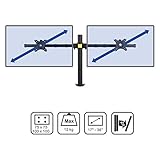 Fleximounts D1DP Monitorhalter Tischhalterung Standfuß mit 2 Armen für 2 Monitore 17