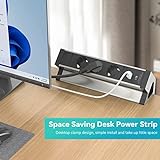 Steckdosenleiste Schreibtisch 3 Fach, Ohuo Tischsteckdose mit USB Schwarz, 3er Steckdosenleiste mit USB C, Mehrfachsteckdose 1,8m Kabel - 6