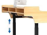 FLEXISPOT Elektrisch Höhenverstellbarer Schreibtisch mit Touch Funktion & USB, Elektrischer Schreibtisch (Maple+schwarz Gestell) - 4
