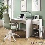 Vicco Schreibtisch Ben Computertisch ausziehbar Arbeitstisch Bürotisch (Weiß) - 4