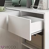 Vicco Schreibtisch Ben Computertisch ausziehbar Arbeitstisch Bürotisch (Weiß) - 5