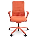 Flexispot BackSupport Bürostuhl BS13, Ergonomisch Drehstuhl Stuhl, Chefsessel, Ergonomic Heightening Design (Rot)