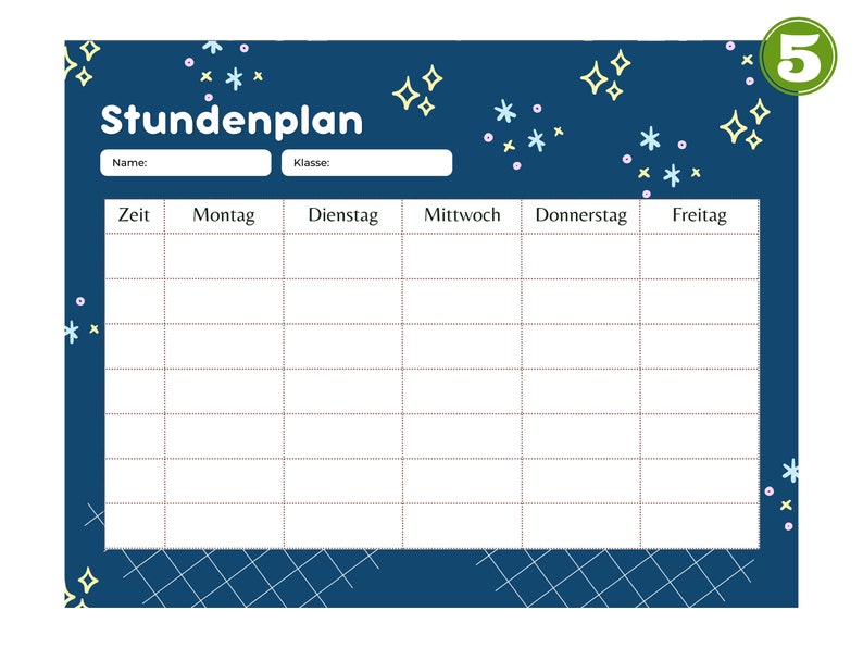 Stundenplan bundle | Sofortdownload PDF Datei | DIN A4 | Schule | Einschulung | zum Ausdrucken | boho | Stundenplan Jungen