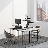 Worktrainer UPdesk ONE Sitz Steh erhöhung Gasfeder Computertisch, Stehpult höhenverstellbar, Sitz steh schreibtischaufsatz, Einer stehenden Desktop-Workstation mit Tastaturablage - 6