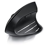 CSL - kabellose Maus Vertikal Bluetooth + Funk 2.4 GHz - Neues Modell - USB Vertical Mouse – ergonomisches Design - Vorbeugung gegen Mausarm - Wireless Funkmaus 2,4 GHz mit 1000-2400 DPI - PC und MAC - 2