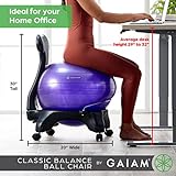 Gaiam Erwachsene Gymnastikbälle Balance Ball Chair, Charcoal, 52 cm - 3