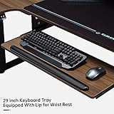 EUREKA ERGONOMIC Höhenverstellbarer Schreibtisch 155x110 cm Großer Eckschreibtisch Höhenverstellbar Schreibtisch Höhenverstellbar Elektrisch Gaming Tisch L Form mit Tastaturablage, LED Monitorständer - 5