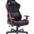 DX Racer1, Bürostuhl, Gaming Stuhl, Schreibtischstuhl, Chefsessel mit Armlehnen, Gaming chair, Gestell Nylon, 78 x 124-134 x 52 cm, Stoffbezug schwarz / rot -