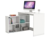 Eckschreibtisch Schreibtisch Arbeitstisch Bürotisch Tisch "Dewirovo I" (Weiß) -