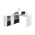 FMD Möbel 353-001 Winkelkombination LEX Tisch circa 136 x 75 x 68 cm, montiert Regal circa 137 x 71 x 33 cm, weiß - 