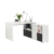 FMD Möbel 353-001 Winkelkombination LEX Tisch circa 136 x 75 x 68 cm, montiert Regal circa 137 x 71 x 33 cm, weiß -