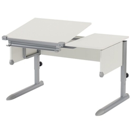 Kettler Schülerschreibtisch Kids Comfort – Farbe: weiß und silber – Schreibtisch hochwertig und flexibel einstellbar – Artikelnummer: 06603-4270 -