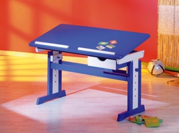 Links 40100600 Kinderschreibtisch Schülerschreibtisch Schreibtisch Kind blau verstellbar NEU - 