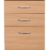 FineBuy DOCK Rollcontainer für Schreibtisch Arbeitsplatz mit Rollen mit 3 Schubladen Rollwagen Holz Buche Schubladencontainer Büro-Möbel 60cm hoch 48cm breit 40cm tief Standcontainer - 