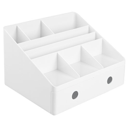 Interdesign 42011EU Linus Schreibtisch Organizer mit Schubladen, weiß -