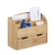 Relaxdays Schreibtisch-Organizer Bambus, Briefablage, 6 Fächer, 2 Schubladen, natürliche Maserung, H x B x T: 25,5 x 33 x 13,5 cm, natur -