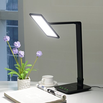 ANNT® 10W LED Intelligente Tischlampe Touch Schreibtischlampe (Große emittierende Panel,Intelligente Dimmen,Farbtemperatursteuerung,Augenschutz) Aufladung mit USB-Anschluss für Smartphone - 