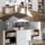 Arbeitszimmer mit Winkelschreibtisch komplett Set Office Line mit Highboard in Eiche Sonoma / Weiß glanz -