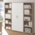 Arbeitszimmer mit Winkelschreibtisch komplett Set Office Line mit Highboard in Eiche Sonoma / Weiß glanz - 