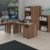 Büromöbel Set - Komplettes Arbeitszimmer in Walnuß Dekor, 8 - teilig -
