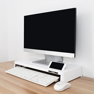 Cyanics i-bridge mc-300 Monitor Laptop Ständer Slim Universal Multimedia stehen, mit Schreibtisch Organizer White (No HUB) - 