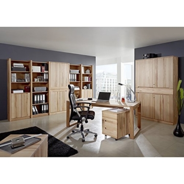 Exkl. Komplett Büromöbel Set Kernbuche massiv Büro Arbeitszimmer Schreibtisch -