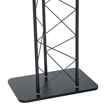 Homcom® Rednerpult Stehpult Lesepult Konferenztisch Metall Schwarz 60x40x120cm (Schwarz) - 