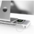 Spacebar, Schreibtischtablett, Schreibtisch Organizer, Monitorständer, Aluminium, Multifunktions-Laptop-Computer Universal Desktop Monitor Stand + Tastatur Speicher für MacBook (4 USB-Ports) -