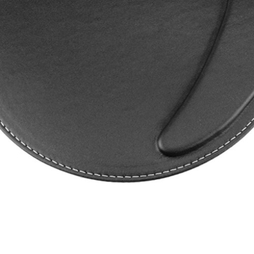 BXT® 3D Ergonomische PU-Leder Mauspad und Schwamm-Handgelenkauflage Komfortauflage Kreisförmig Mousepad Rutschfeste Unterseite Anti-Staub einfach zu reinigen - 4