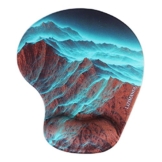 Handgelenkauflage Mouse pad ,Lizimandu rutschfeste Gummi-Unterseite gleichmäßige Maussteuerung ergonomisches Komfort Mauspad mit Handauflage(Rock Mountain/Rock Mountai) - 1