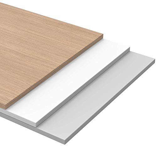Schreibtischplatte 180 x 80 boho möbelwerkstatt Do IT Yourself Tischplatte Holzplatte Schreibtischplatte 180 x 80 x 2.5 cm in Weiß (RAL9010) mit Hoher Kratzfestigkeit und 120 kg Belastbarkeit - 1