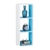 Relaxdays Wandregal mit 3 Fächern, offenes Cube Schweberegal oder Standregal für Deko, CDs, Bücher, 90x30 cm, weiß-blau - 1