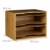 Relaxdays 5 teiliges Schreibtisch Set XXL, aus Bambus, 2 Briefablagen für A4, Schreibtisch-Organizer mit Schubladen, Visitenkartenorganizer, Ablagesystem, Natur - 3